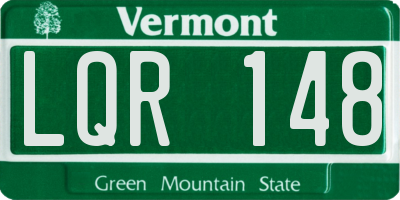 VT license plate LQR148
