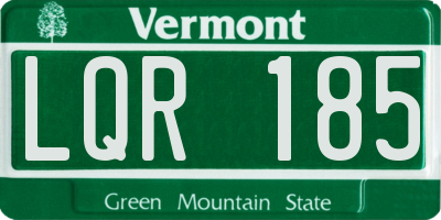VT license plate LQR185