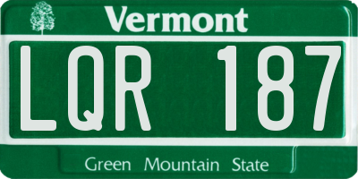 VT license plate LQR187