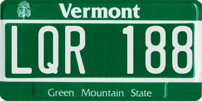 VT license plate LQR188