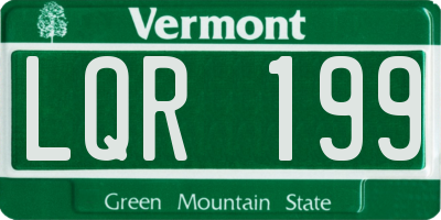 VT license plate LQR199