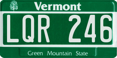 VT license plate LQR246