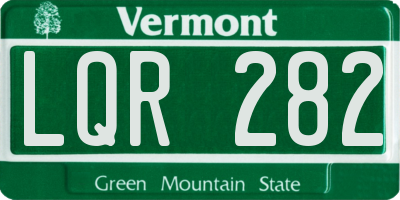 VT license plate LQR282