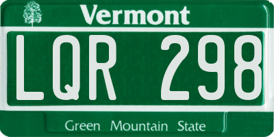 VT license plate LQR298