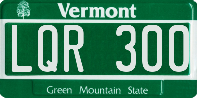 VT license plate LQR300