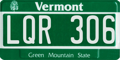 VT license plate LQR306