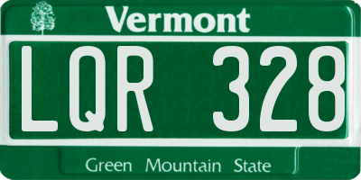 VT license plate LQR328