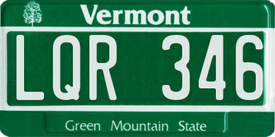 VT license plate LQR346
