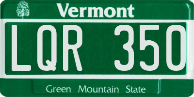 VT license plate LQR350
