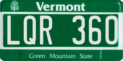 VT license plate LQR360