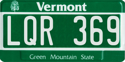 VT license plate LQR369