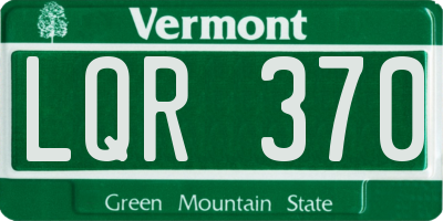 VT license plate LQR370