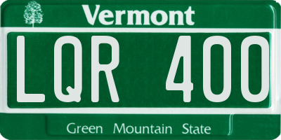 VT license plate LQR400