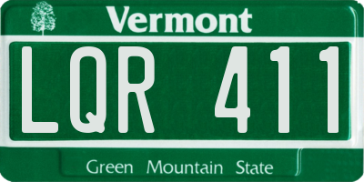 VT license plate LQR411