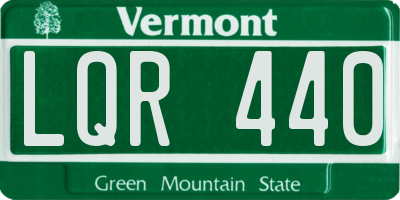 VT license plate LQR440