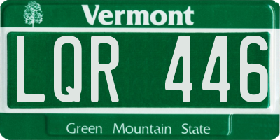 VT license plate LQR446