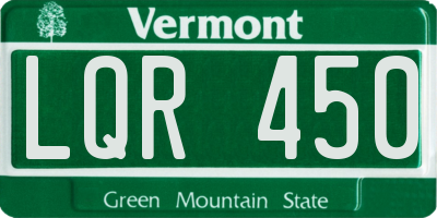 VT license plate LQR450