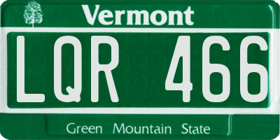 VT license plate LQR466