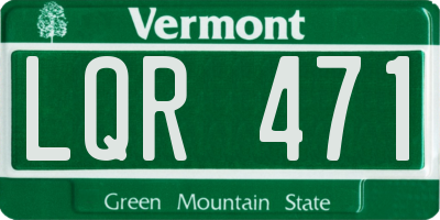 VT license plate LQR471