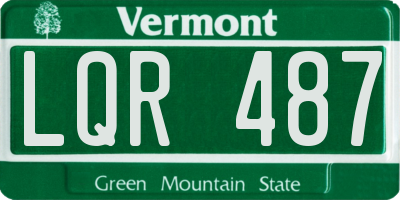 VT license plate LQR487