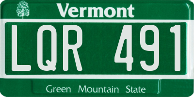 VT license plate LQR491