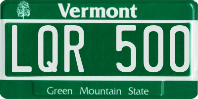 VT license plate LQR500