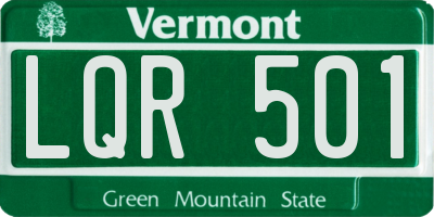 VT license plate LQR501