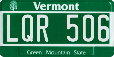VT license plate LQR506