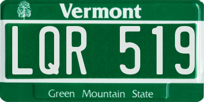 VT license plate LQR519