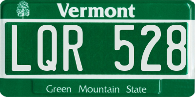 VT license plate LQR528