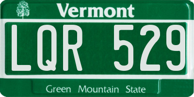 VT license plate LQR529