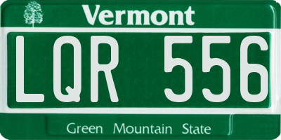 VT license plate LQR556