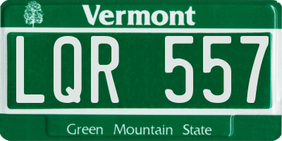 VT license plate LQR557