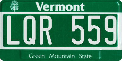 VT license plate LQR559