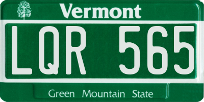 VT license plate LQR565