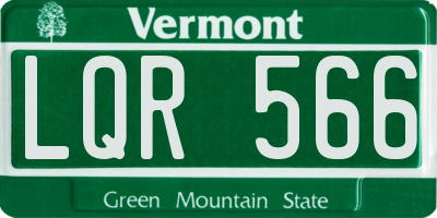 VT license plate LQR566