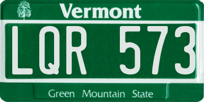 VT license plate LQR573