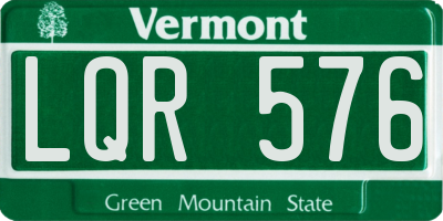 VT license plate LQR576