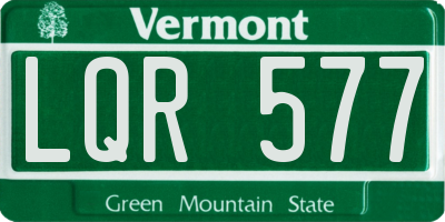 VT license plate LQR577