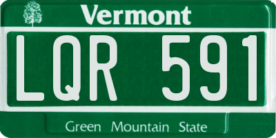 VT license plate LQR591