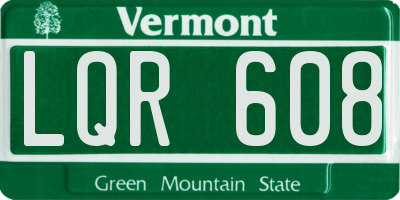 VT license plate LQR608