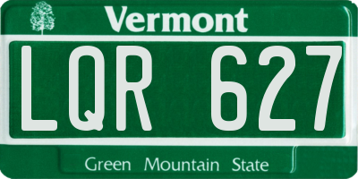 VT license plate LQR627