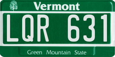 VT license plate LQR631