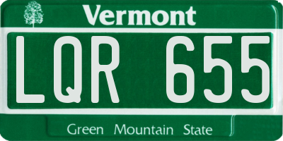 VT license plate LQR655