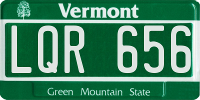 VT license plate LQR656