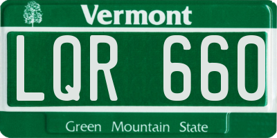 VT license plate LQR660
