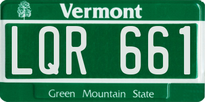 VT license plate LQR661
