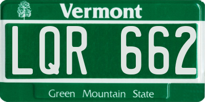 VT license plate LQR662