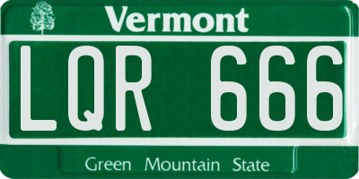 VT license plate LQR666
