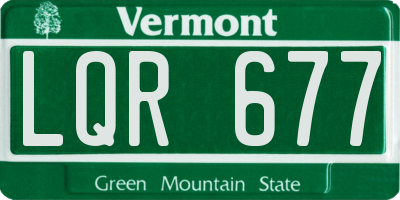 VT license plate LQR677